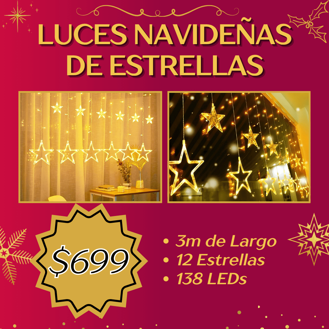 LUCES ESTRELLAS NAVIDAD