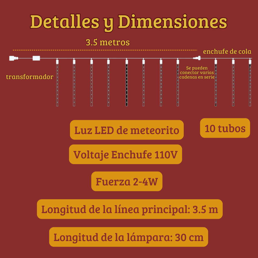 LUCES LLUVIA METEORITOS