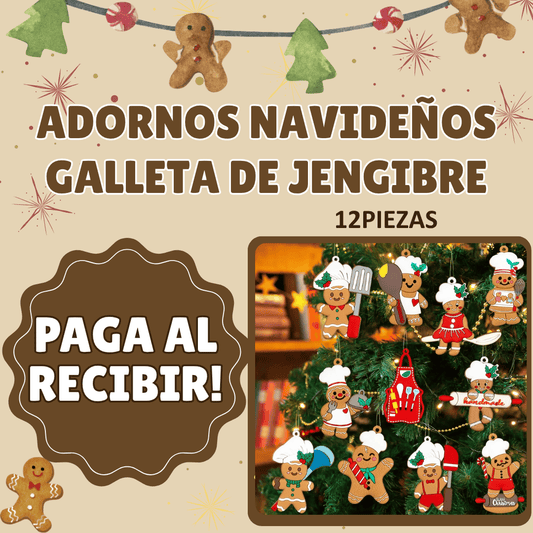 ADORNOS NAVIDEÑOS GALLETA DE JENGIBRE