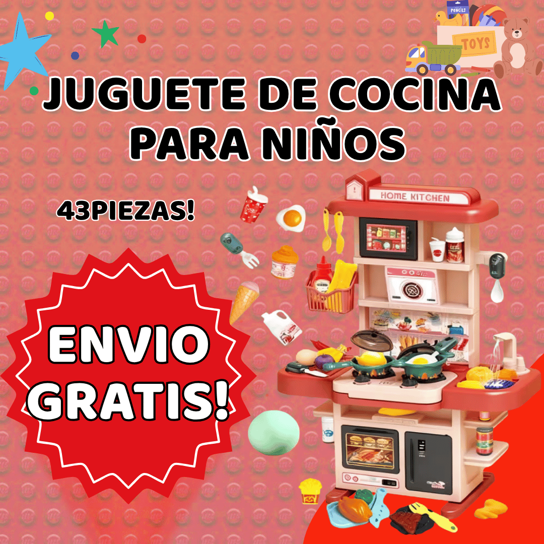 JUGUETE COCINA PARA NIÑOS 43 PIEZAS
