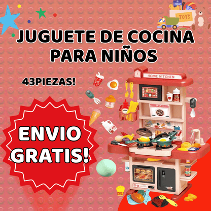 JUGUETE COCINA PARA NIÑOS 43 PIEZAS