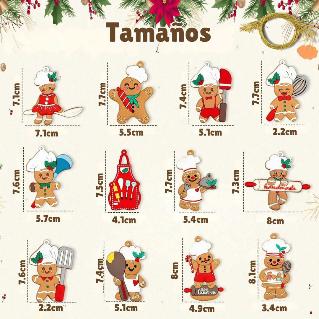 ADORNOS NAVIDEÑOS GALLETA DE JENGIBRE