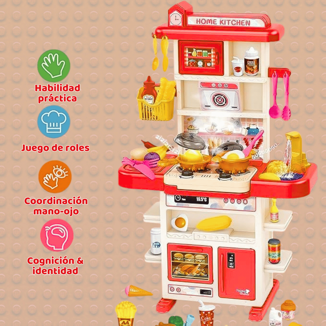 JUGUETE COCINA PARA NIÑOS 43 PIEZAS