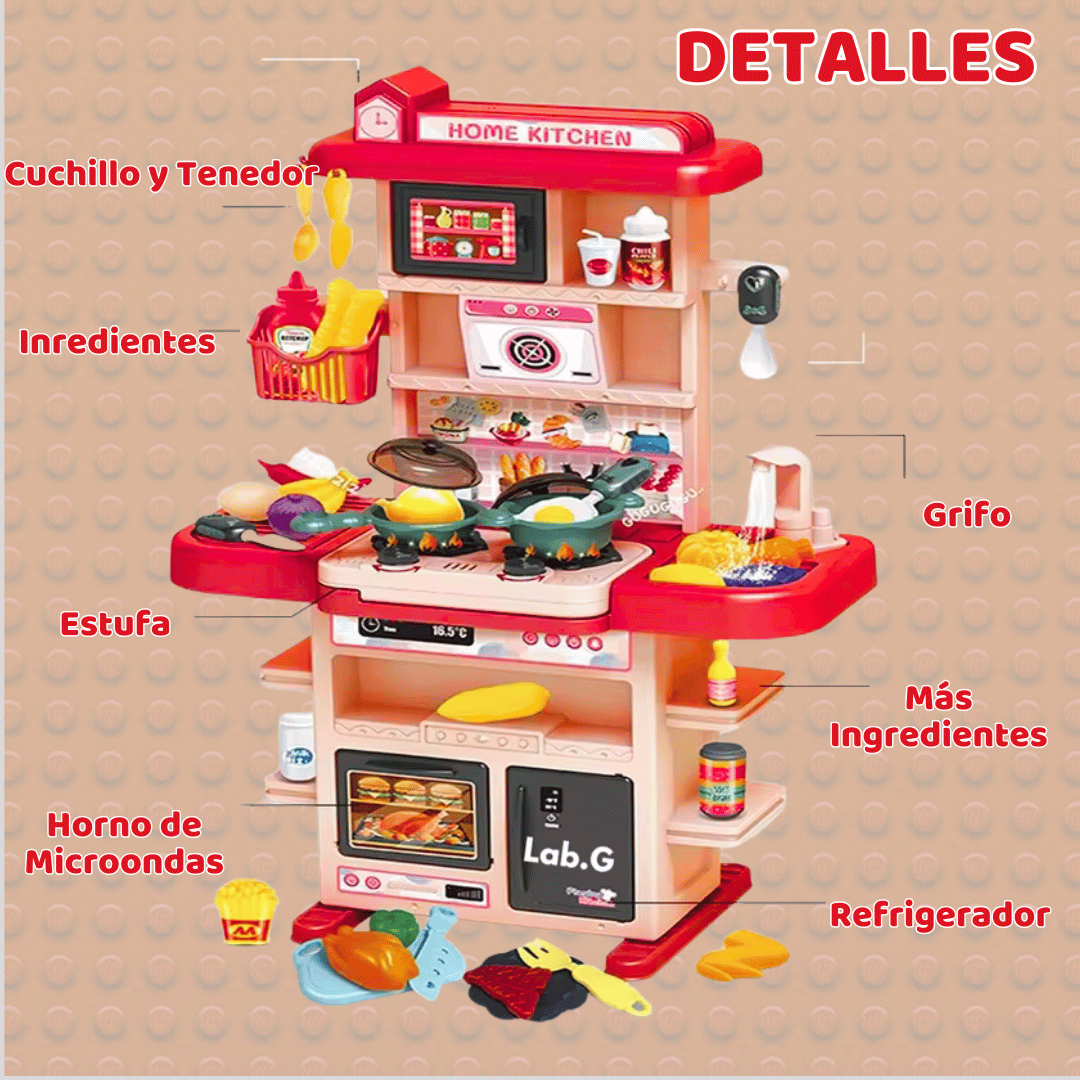 JUGUETE COCINA PARA NIÑOS 43 PIEZAS