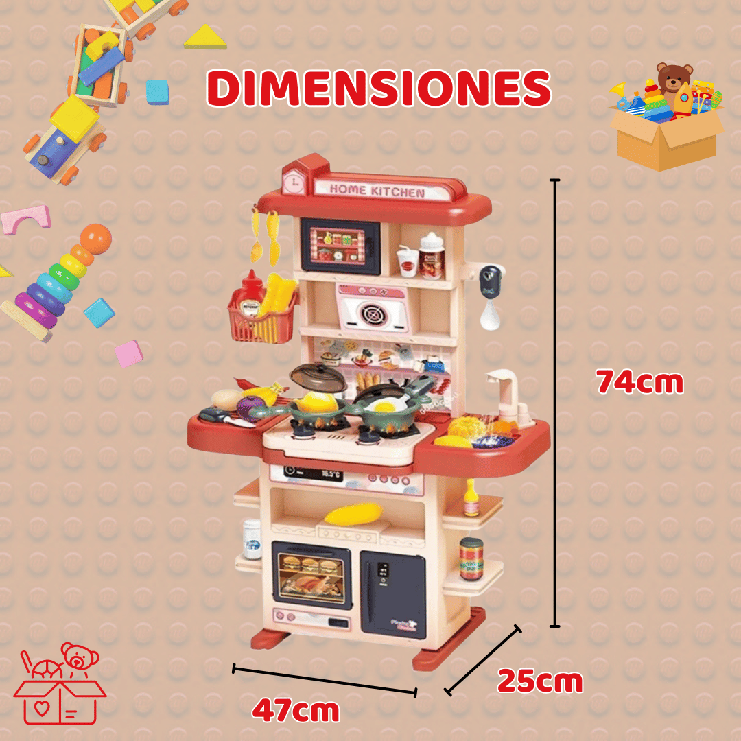 JUGUETE COCINA PARA NIÑOS 43 PIEZAS