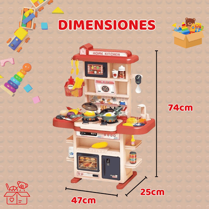 JUGUETE COCINA PARA NIÑOS 43 PIEZAS